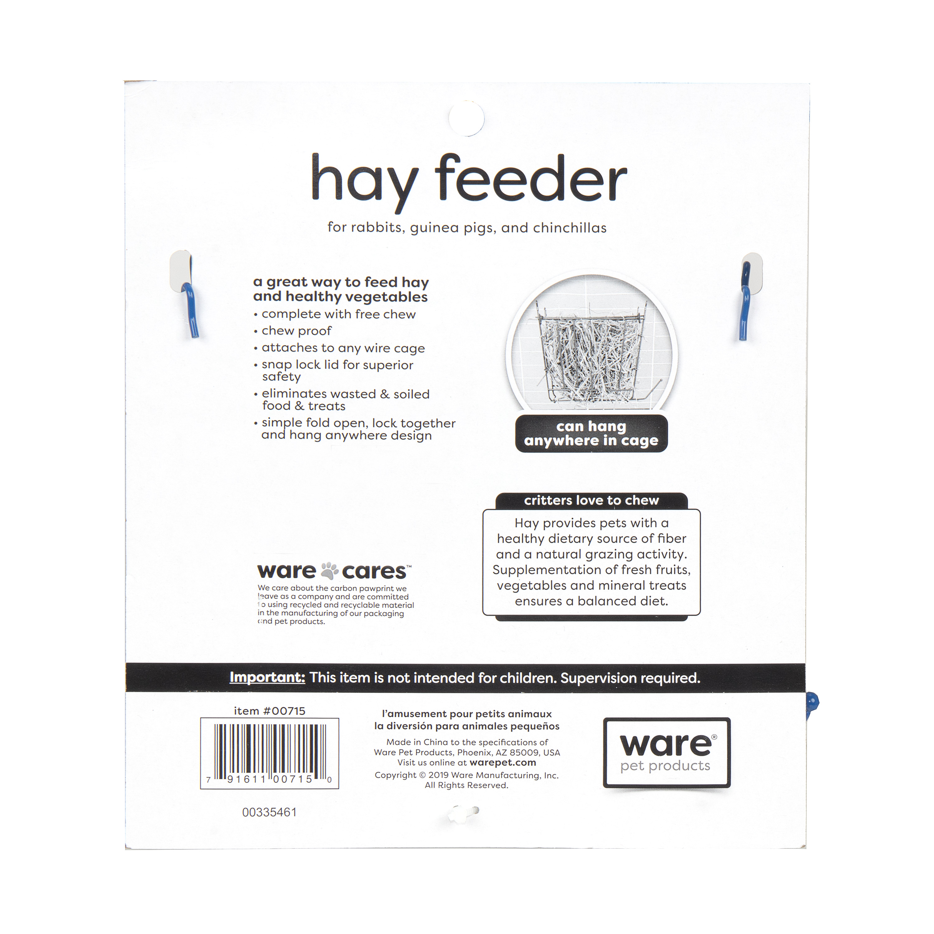 Hay Feeder w/Free Chew