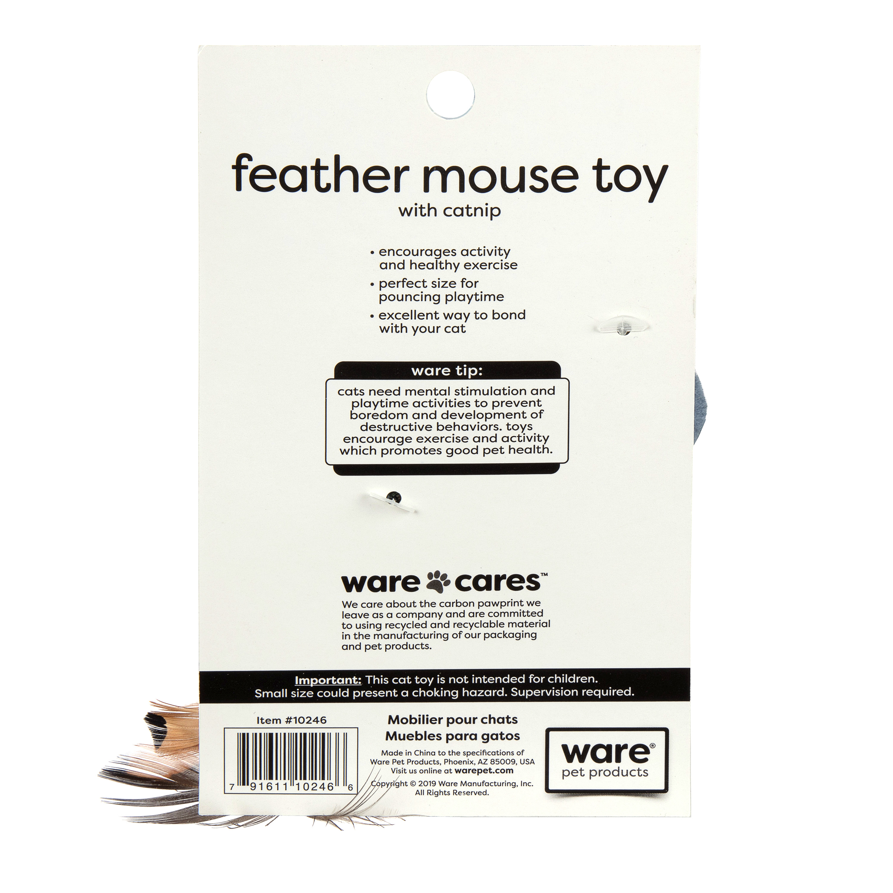 Feather Mouse Toy